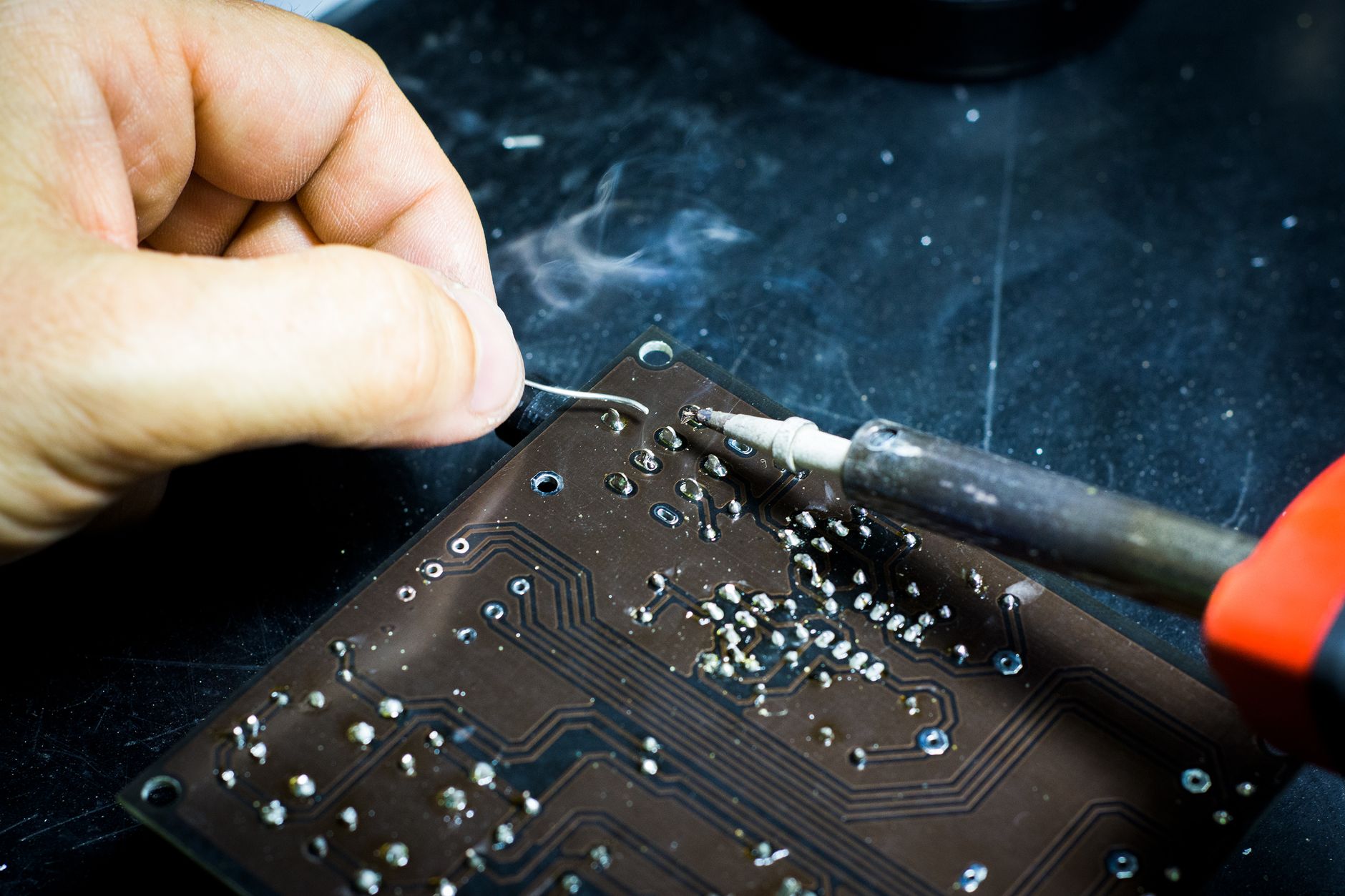 Custom gaming hardware modifications close up view